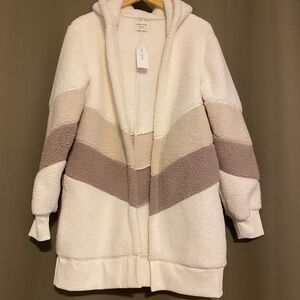 Cozy Hooded Sherpa Cardigan
